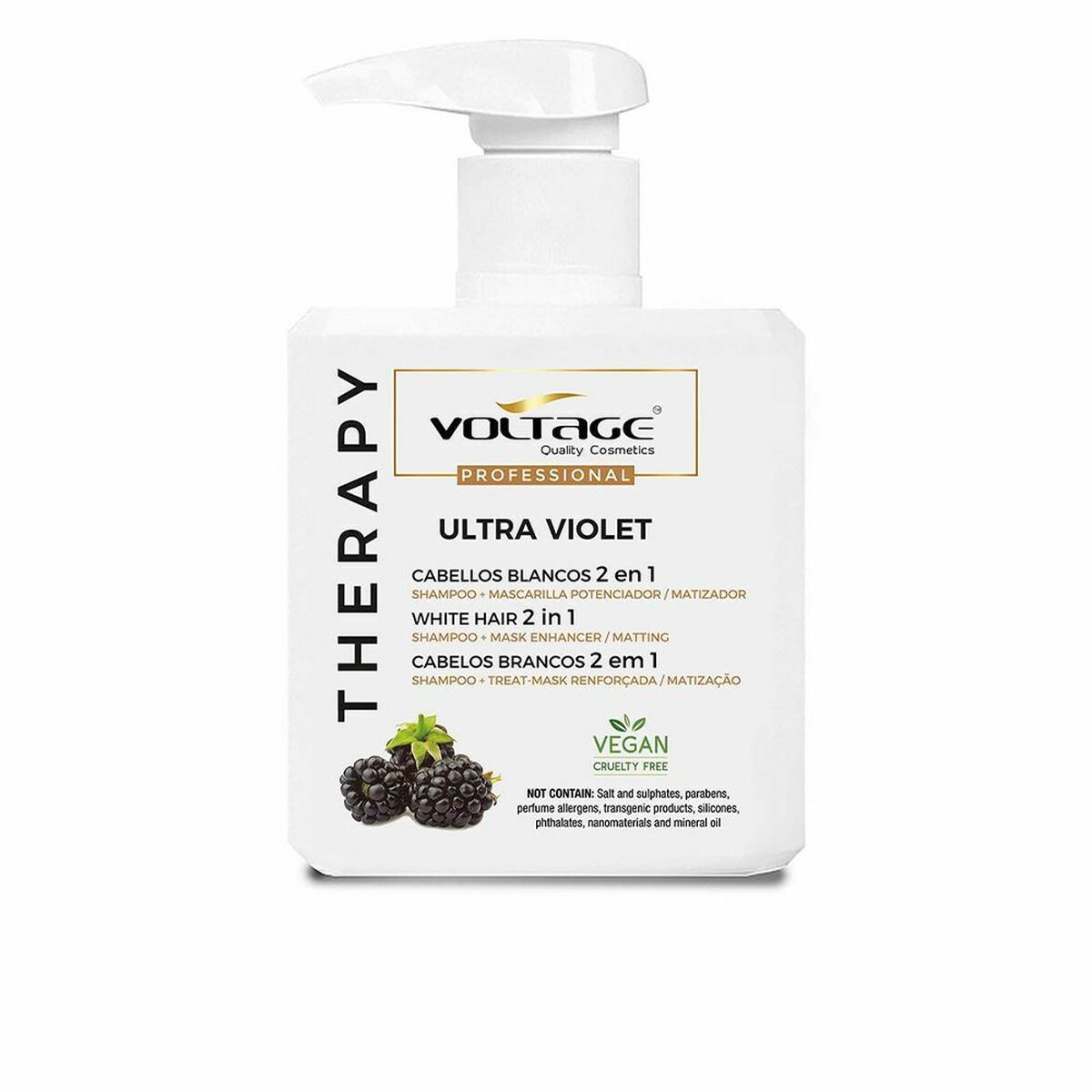 VOLTAGE COSMETICS THERAPY ULTRA VIOLET cabellos blancos 2 en 1 champú-mascaril