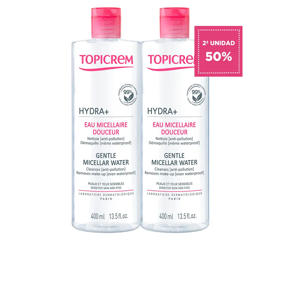 TOPICREM HYDRA+ gentle micellar water duo 2 x 400 ml