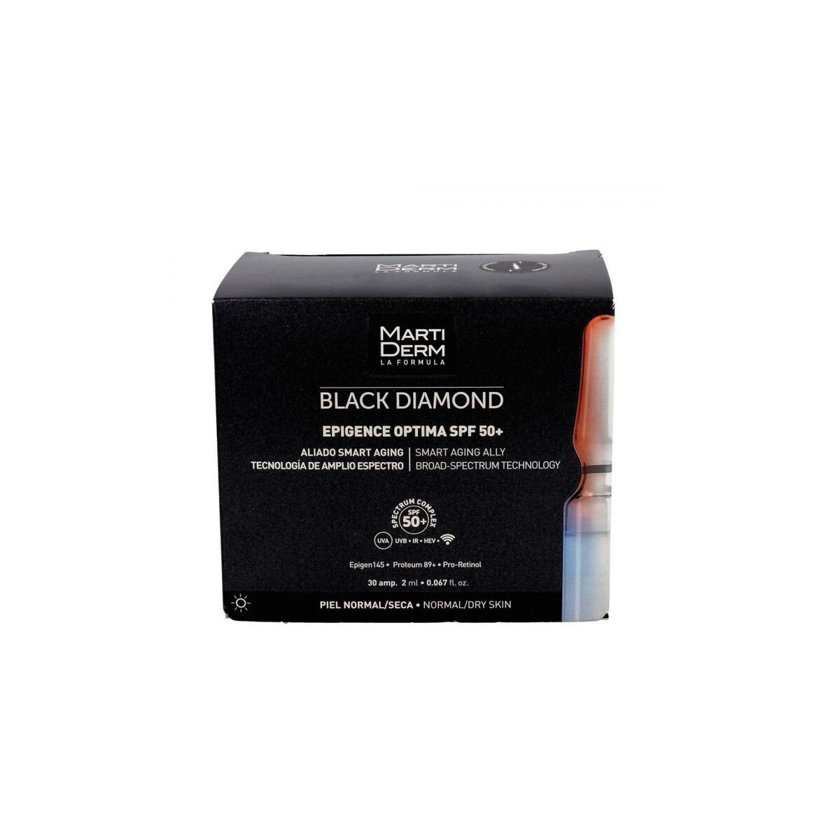 MARTIDERM BLACK DIAMOND EPIGENCE OPTIMA ampoules for normal-dry skin SPF50+ 30 x 2 ml