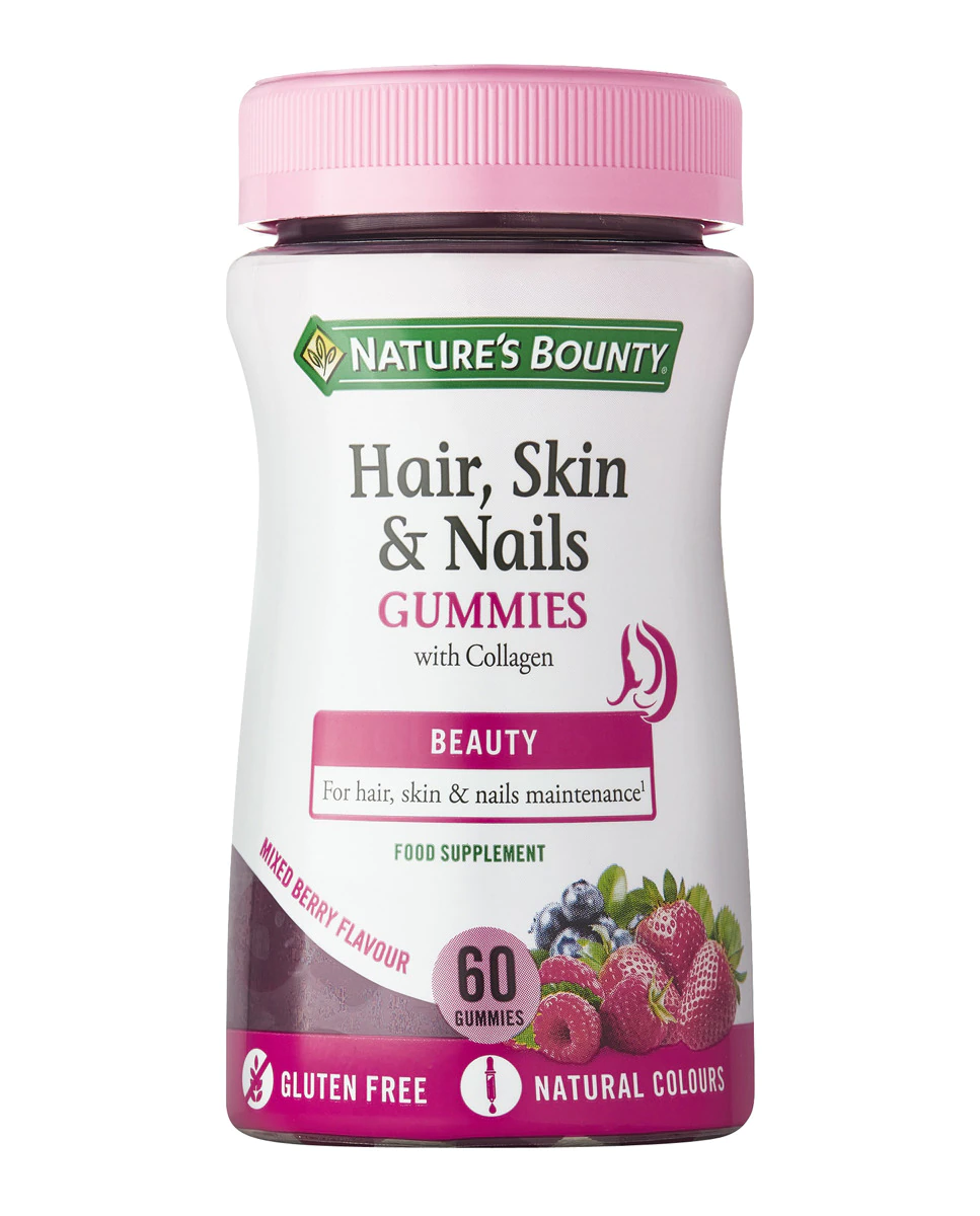 NATURE'S BOUNTY HAIR, SKIN & NAILS GUMMIES 60 capsules