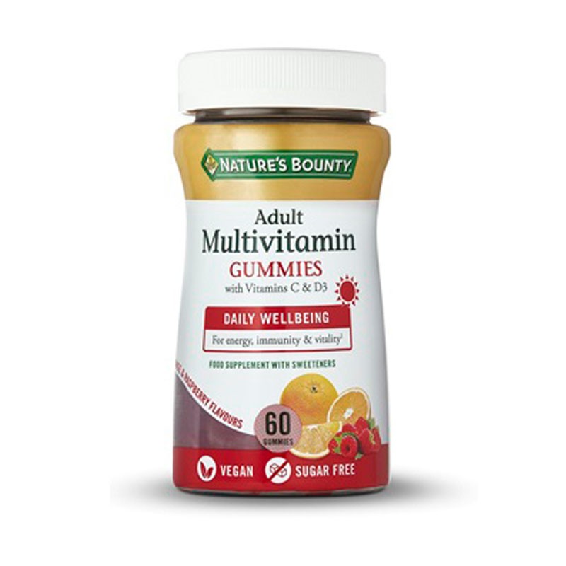 NATURE'S BOUNTY ADULT MULTIVITAMIN with vitamins B and D3 60 gummies