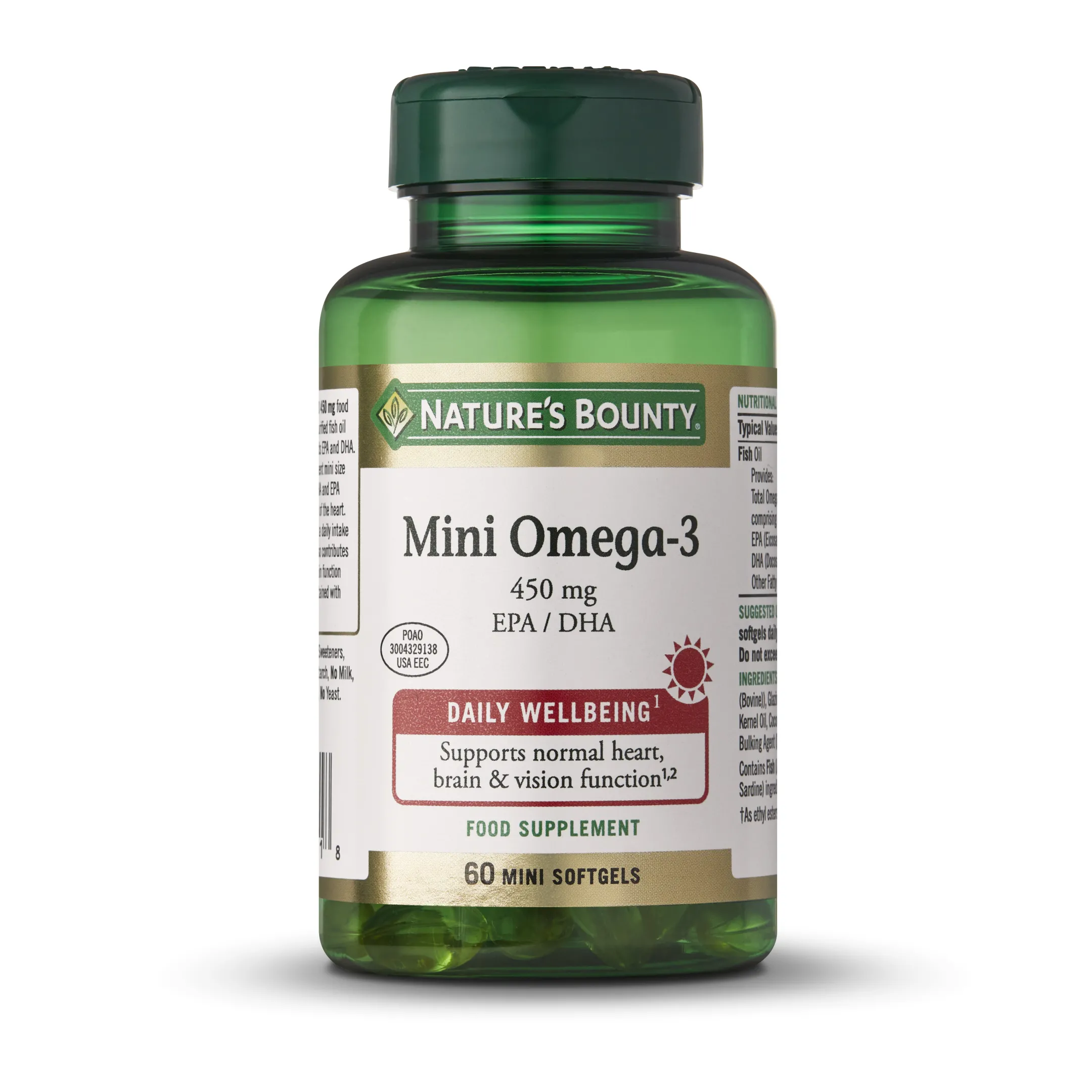 NATURE'S BOUNTY MINI OMEGA-3 450 mg 60 mini softgels