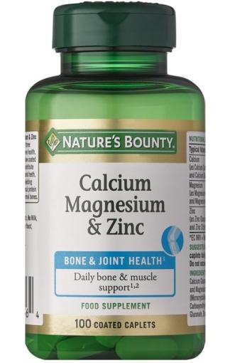 NATURE'S BOUNTY B-CALCIUM MAGNESIUM&ZINC 100 coated capsules