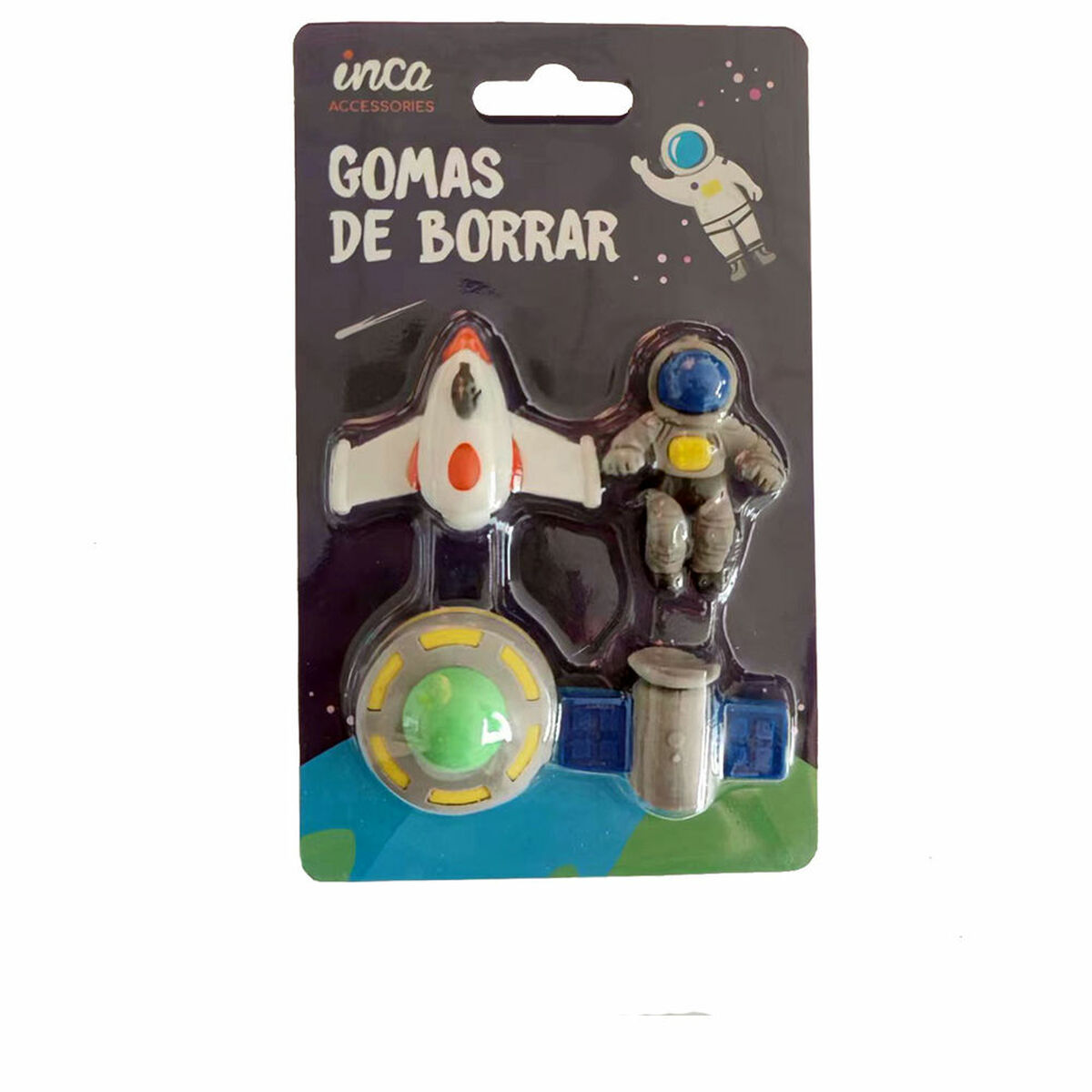 INCA ESPACIO ERASERS LOT 4 pcs Erasers 4 units