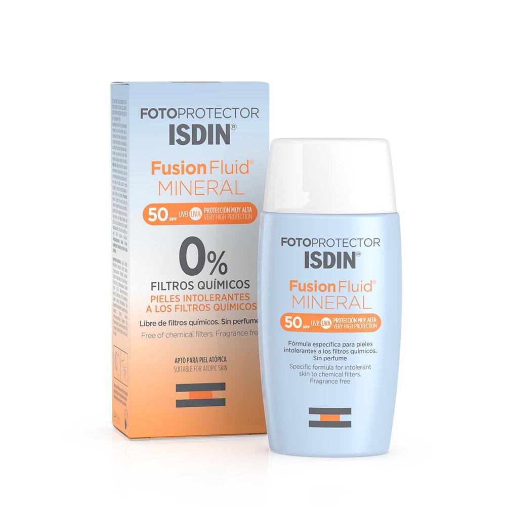 ISDIN FOTOPROTECTOR FUSION FLUID MINERAL 0% filtros químicos SPF50