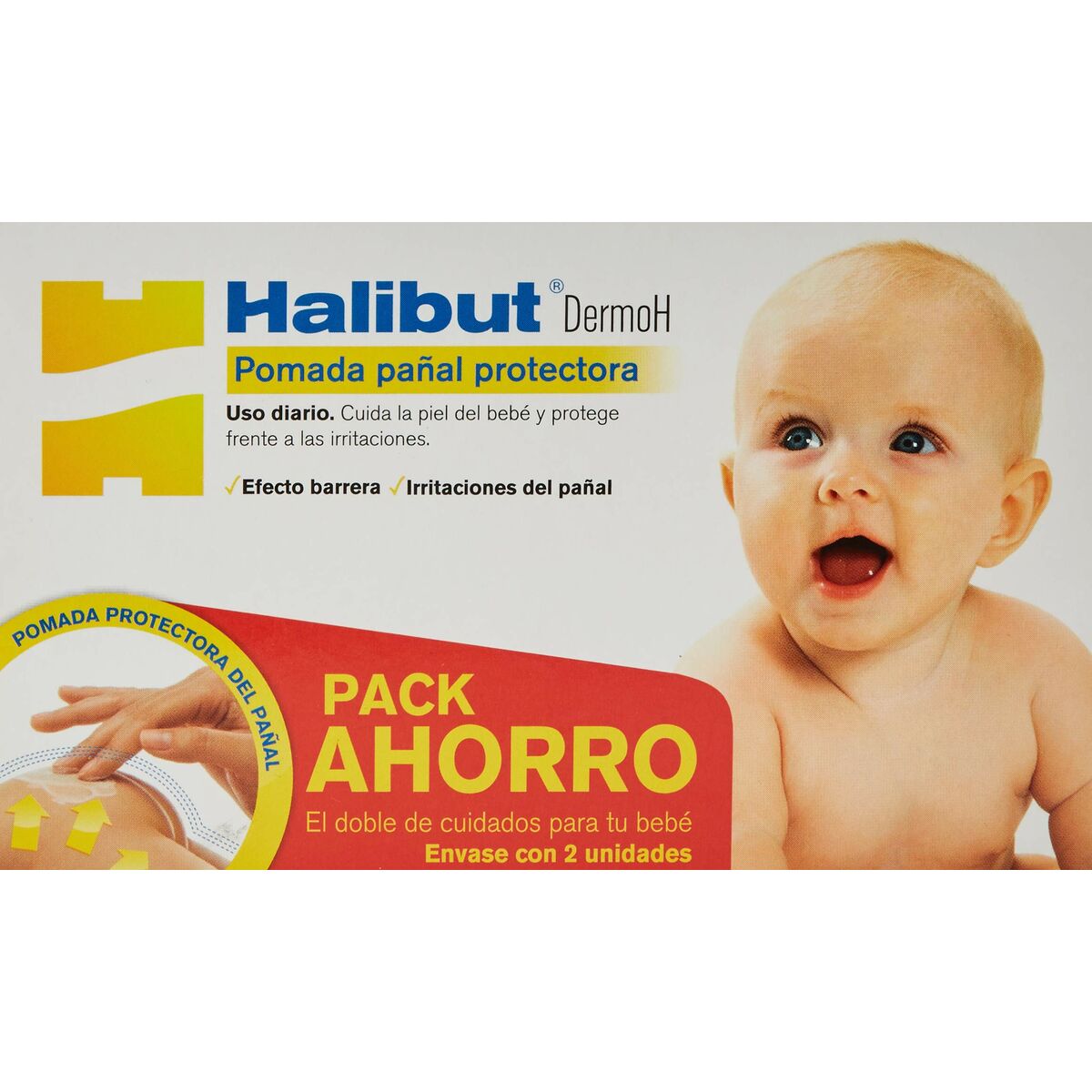 Προστατευτική Κρέμα Πάνας Halibut Dermo H 2 x 45 g Αλοιφή