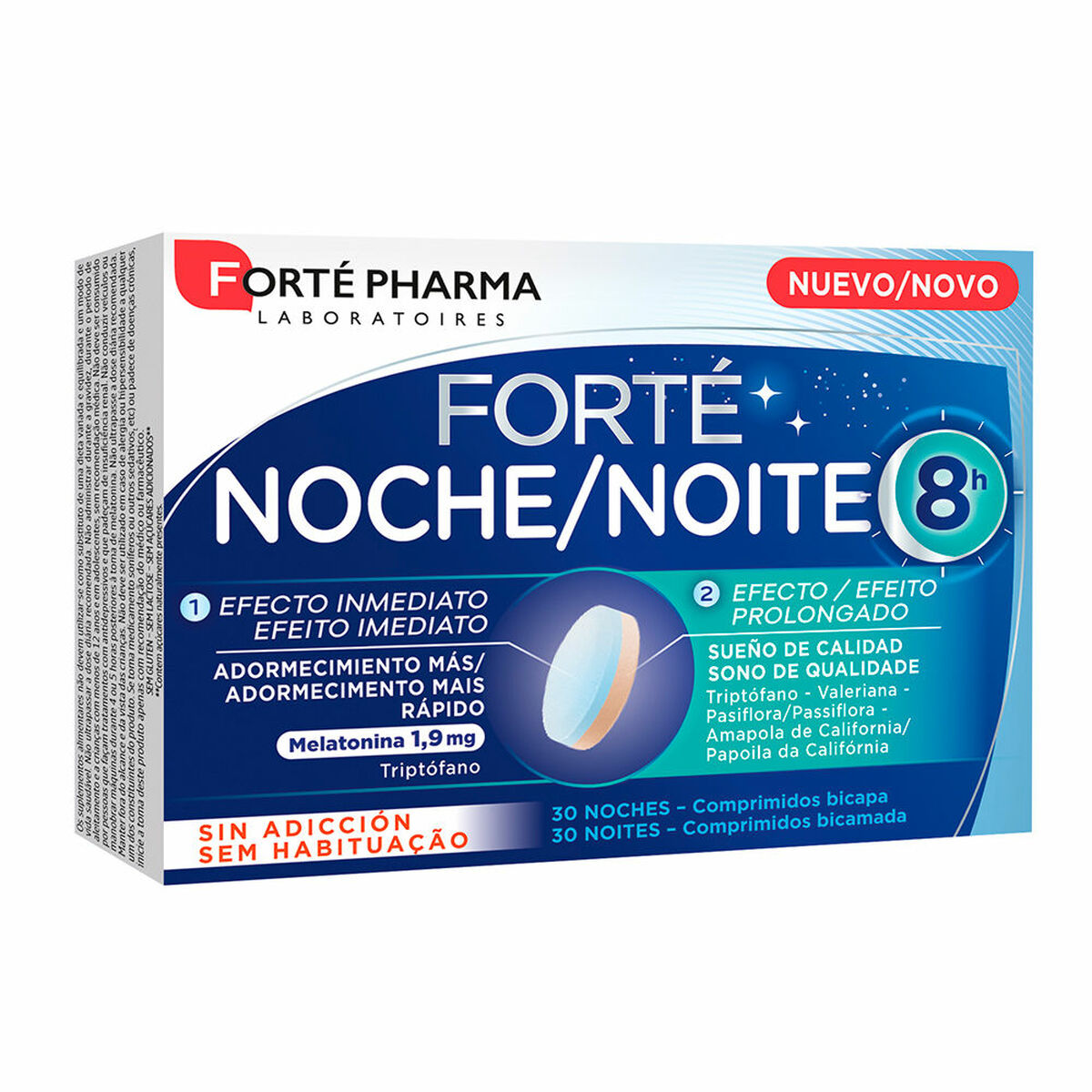 FORTÉ PHARMA  FORTÉ NOCHE 8 H adormecimiento más rápido 30 comprimidos