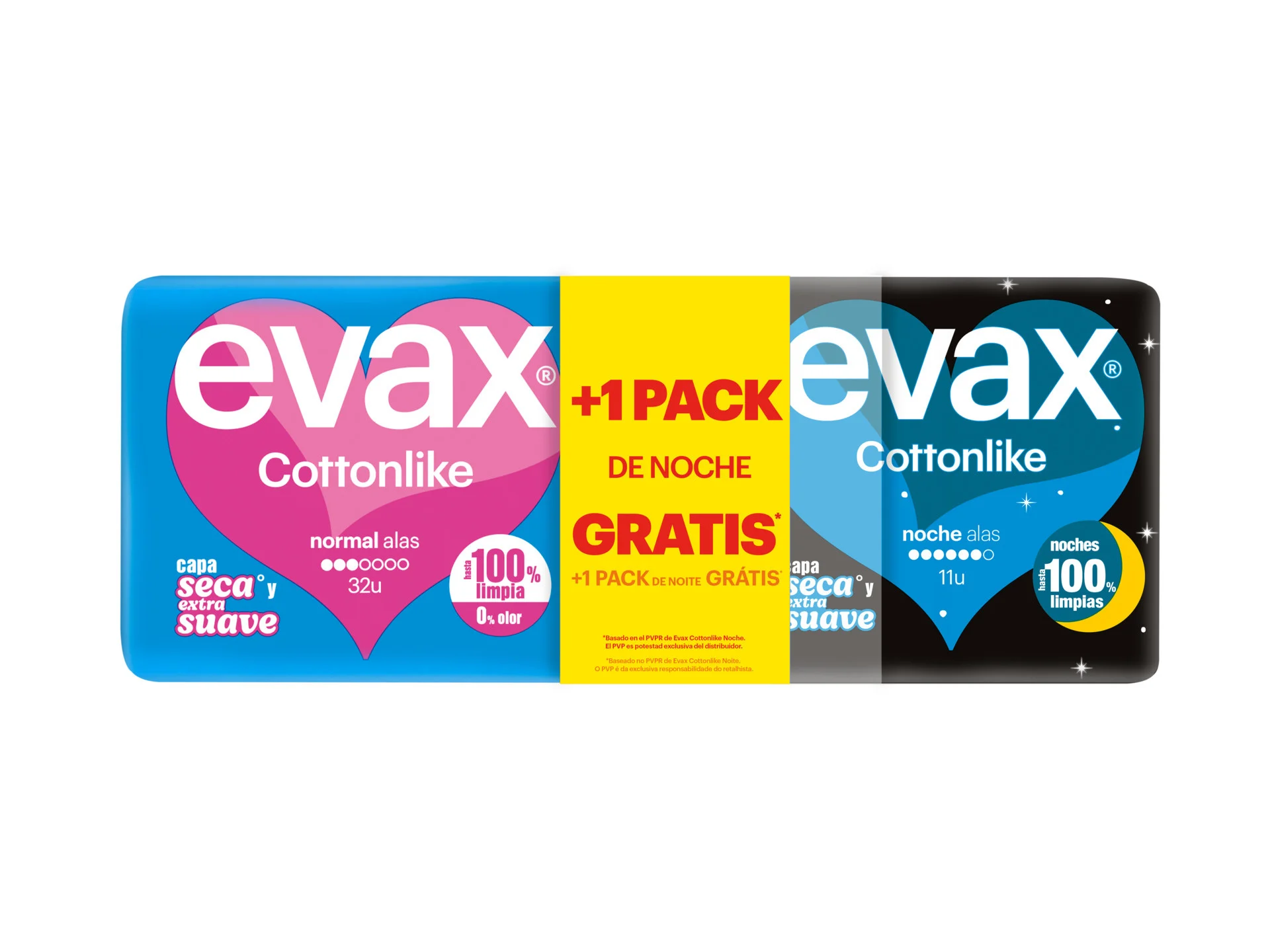 EVAX EVAX COTTONLIKE pads pack normal wings day 32 units + night wings 11 units
