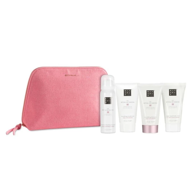Rituals The Ritual of Sakura Giftset Foaming SG 50ml/Body Cream 70ml/Conditioner 70ml/Shampoo 70ml   set x 260 ml