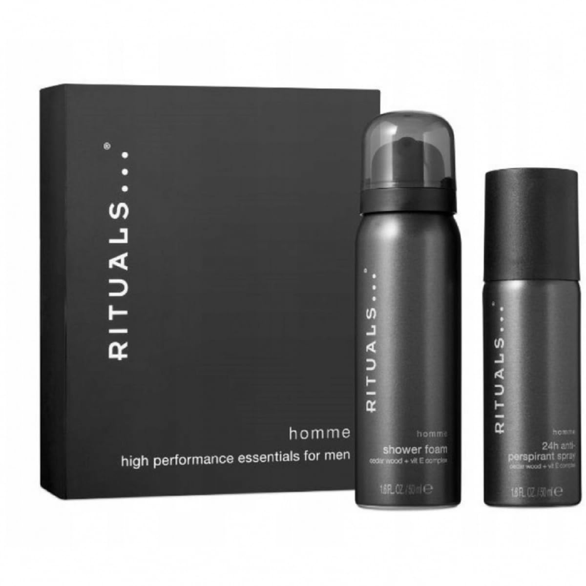 Rituals Homme Giftset Shower Foam 50ml/Anti Perspirant Spray 50ml   set x 100 ml
