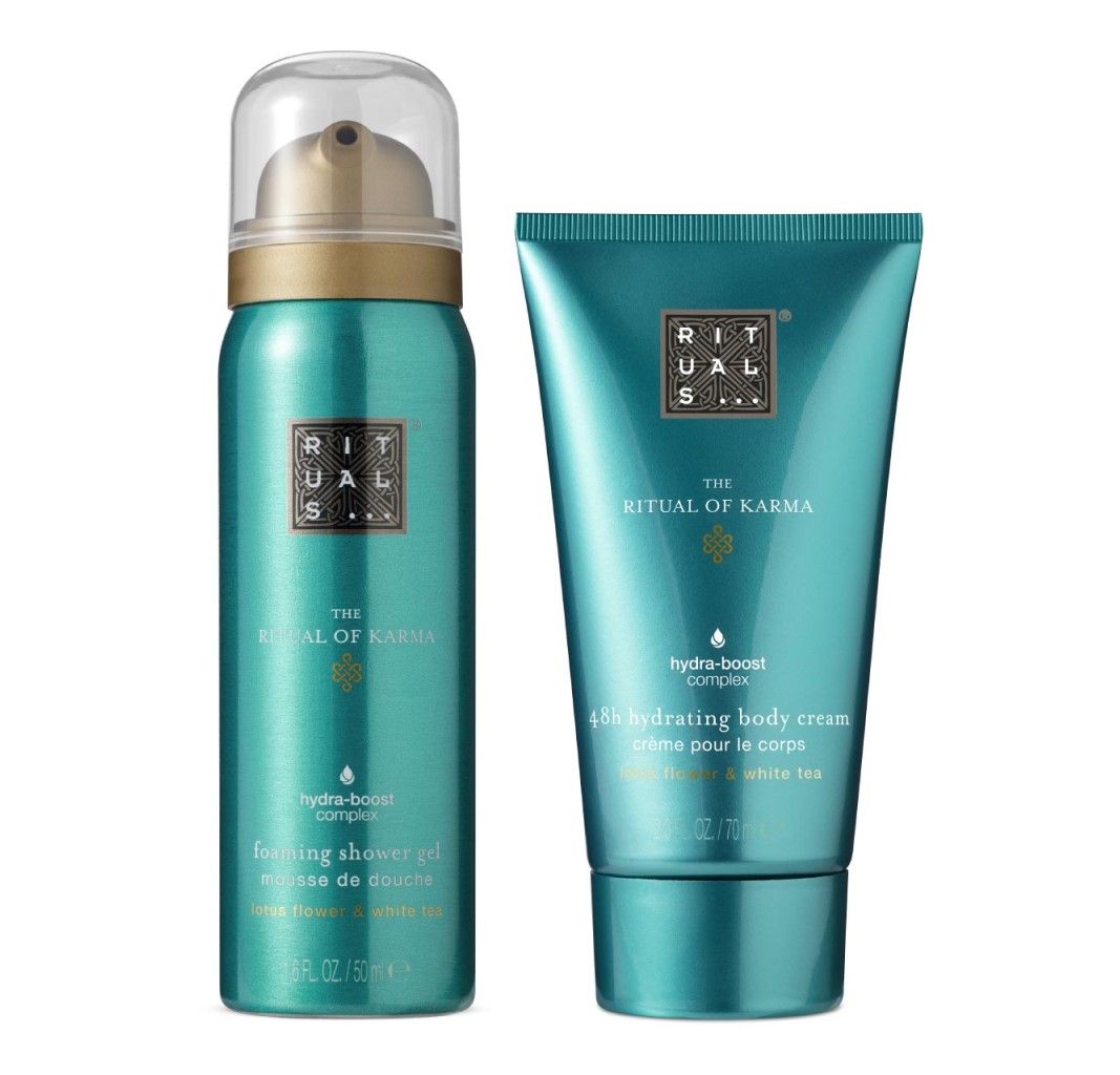 Rituals Karma Giftset 48h Hydrating Body Cream 70 ml/Foaming Shower Gel 50 ml   set x 120 ml