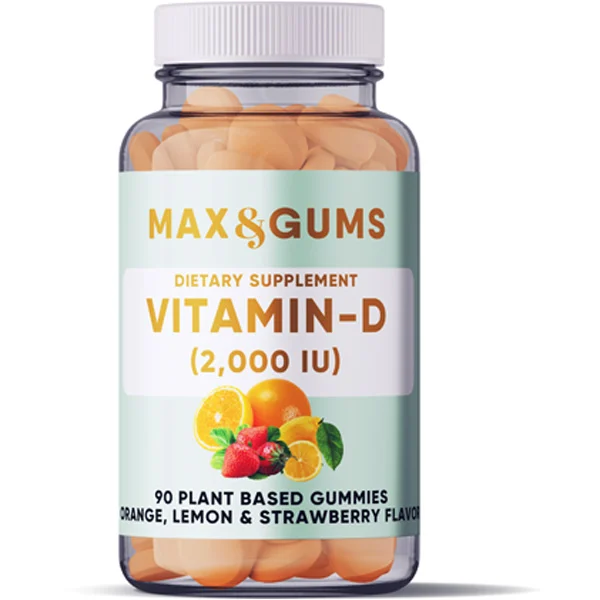 Max & Gums Vitamin-D Gummies90 Plant Based Gummies   90 piece