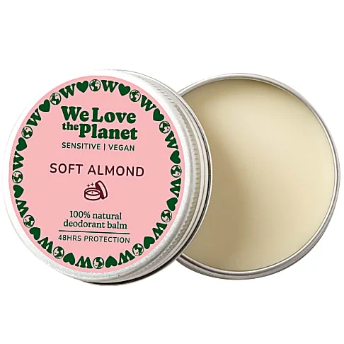 We Love The Planet Sensitive Vegan Deodorant Balm  Soft Almond   35 g