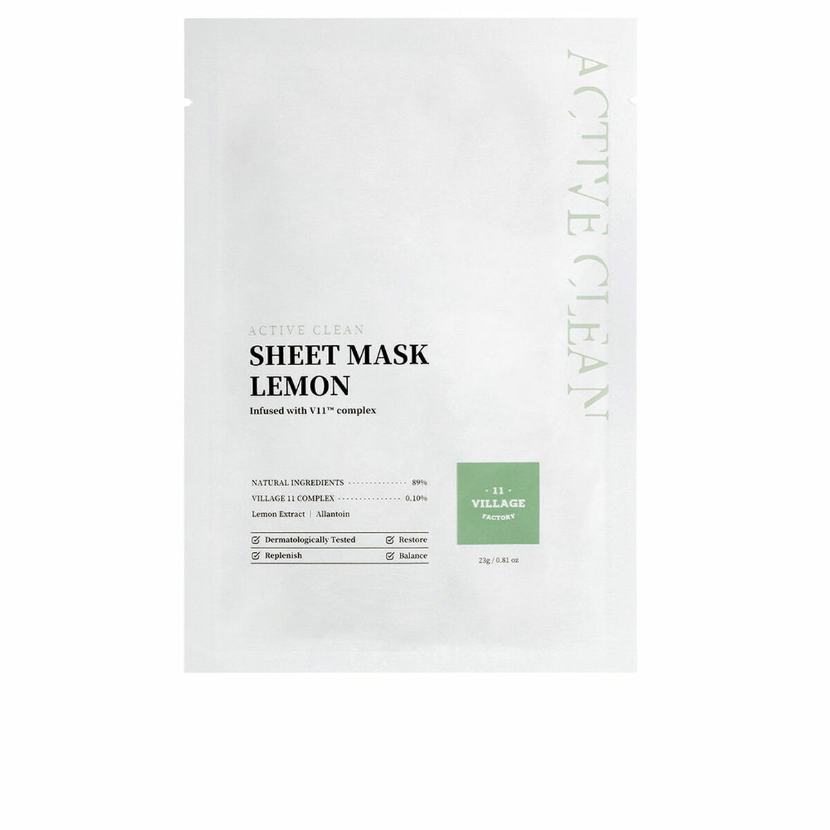 Μάσκα Προσώπου Village 11 Factory Active Clean Lemon 23 g