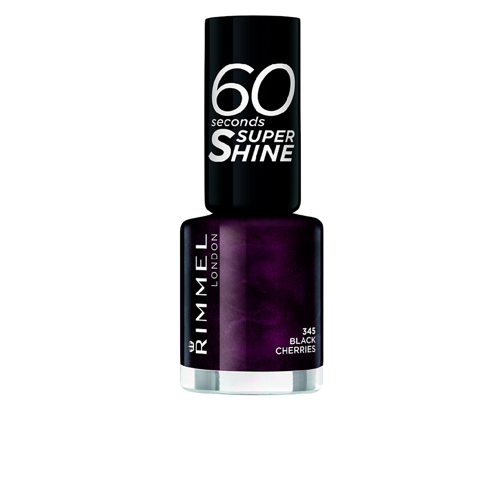 RIMMEL LONDON 60 SECONDS SUPER SHINE nail polish #345-black cherries 8 ml