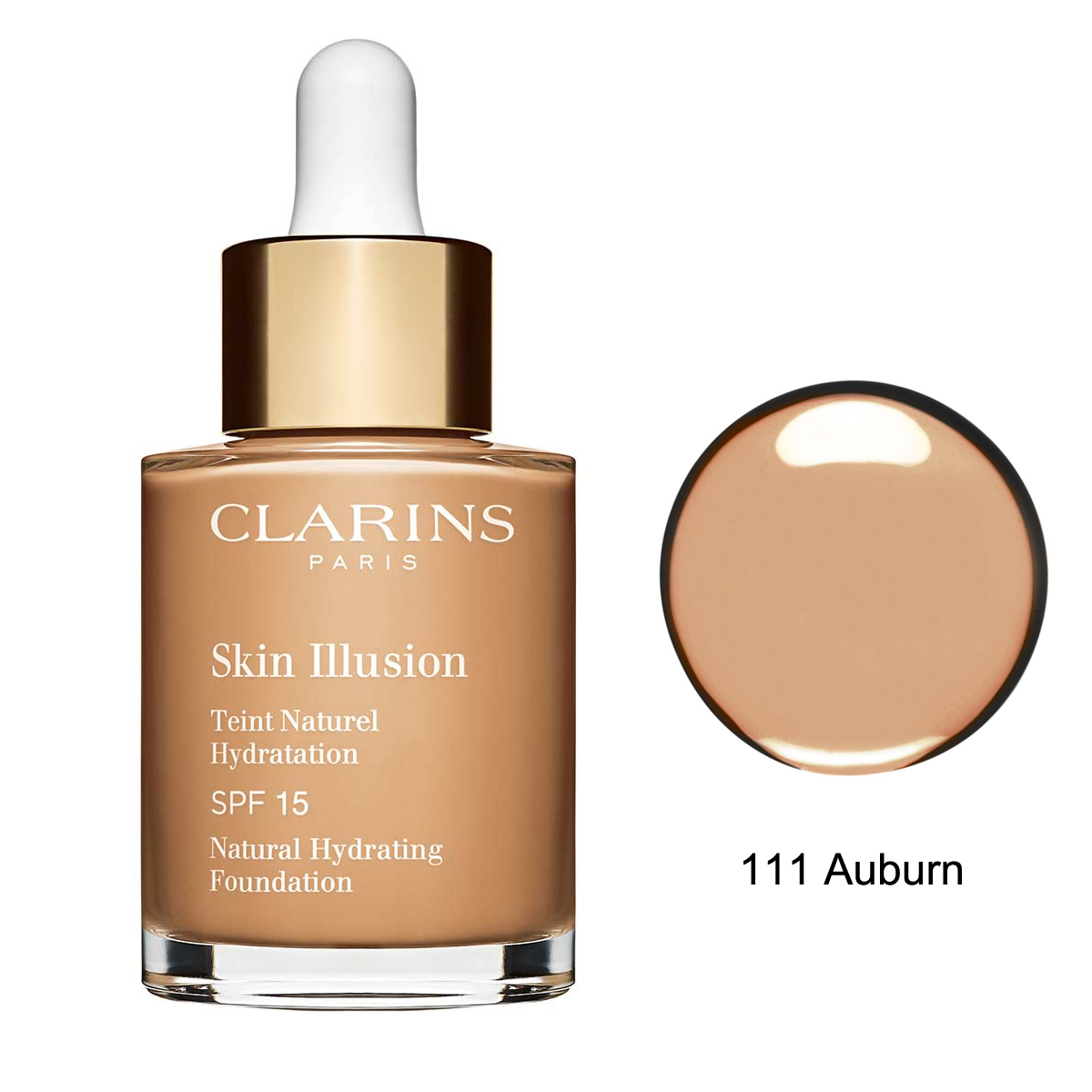 CLARINS SKIN ILLUSION teint naturel hydratation #111-auburn