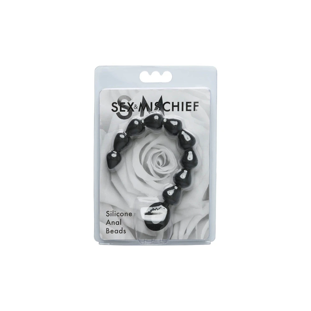 SS10074_1_grande Silicone Anal Beads Black by Sportsheets - Image 1