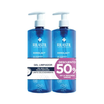 RILASTIL XEROLACT gentle and protective cleansing gel pack of 2 x 750 ml