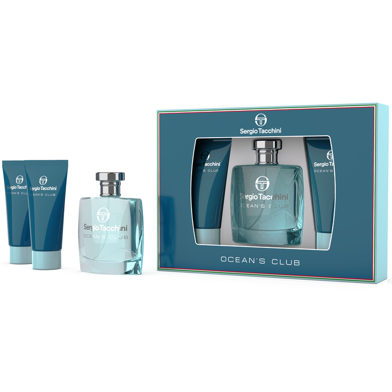 0810876033619.png Sergio Tacchini Ocean's Club M Set - EdT 100 ml + a/s balm 100 ml + sh/gel 100 ml /2021 - Image 1