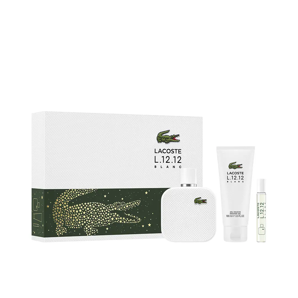 3386460159098.webp LACOSTE LACOSTE L.12.12 WHITE CASE 3 pcs Eau de Toilette spray 100 ml + Shower Gel 100 ml + Eau de Toilette spray 7.5 ml - Image 1