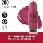 RIMMEL LONDON MULTI-TASKER BLUSH 'N' BRUSH stick #200-Fushia Glam 8 gr