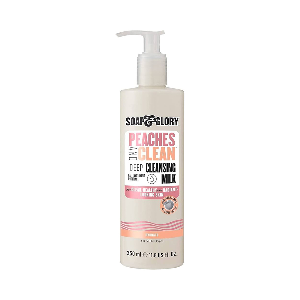 61Yag9bMEyL._AC_UF1000,1000_QL80_ Soap & Glory Peaches and Clean™ Deep Cleansing Milk – 350ml - Image 1