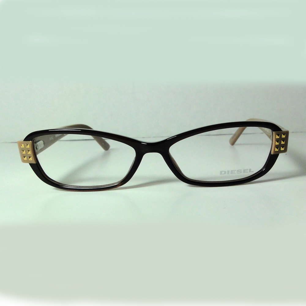 s-l1200 DIESEL Prescription Eyeglasses DL5010 Col. 048 Dark Brown Frame 54-15-135mm - Image 1