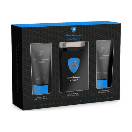Lamborghini Acqua M Set - EdT 125 ml + a/s balm 100 ml + sh/gel 100 ml
