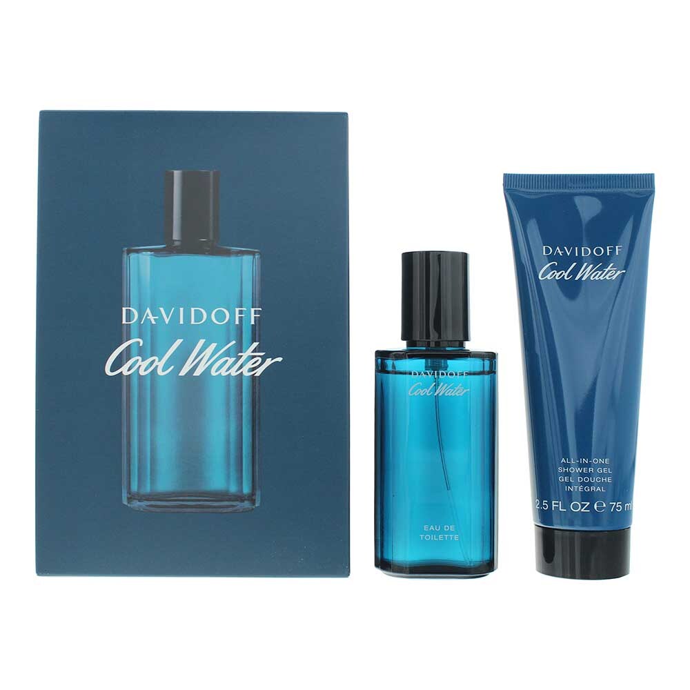 3616306130715.jpeg Davidoff Cool Water For Him Giftset Edt Spray 40ml/Shower Gel 75ml set x 115 ml - Image 1