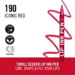 RIMMEL LONDON LIP INK PEN lipstick #190-Iconic Red 1.7 ml - Image 4
