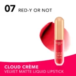 BOURJOIS CLOUD CRÈME Edition Velvet Matte Liquid Lipstick #07-Red-Y or Not 3 ml - Image 4