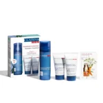 Clarins Men Hydration Essentials Set Super Moisture Balm 50ml/Shampoo & Shower Gel 30ml/Facial Cleanser 30ml/Double Serum Eye 0,9ml   set x 110.9 ml