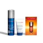 CLARINS MEN GEL CREAM ANTI-AGING AND FIRMING 4 pc SET Facial gel cream 50ml + Facial cleanser 30ml + Double serum 1ml + Toiletry bag - Image 4