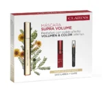 CLARINS SUPER VOLUME MASCARA SET OF 3 Mascara 8ml + Lipstick 2.8ml + Eyeliner 1.4g