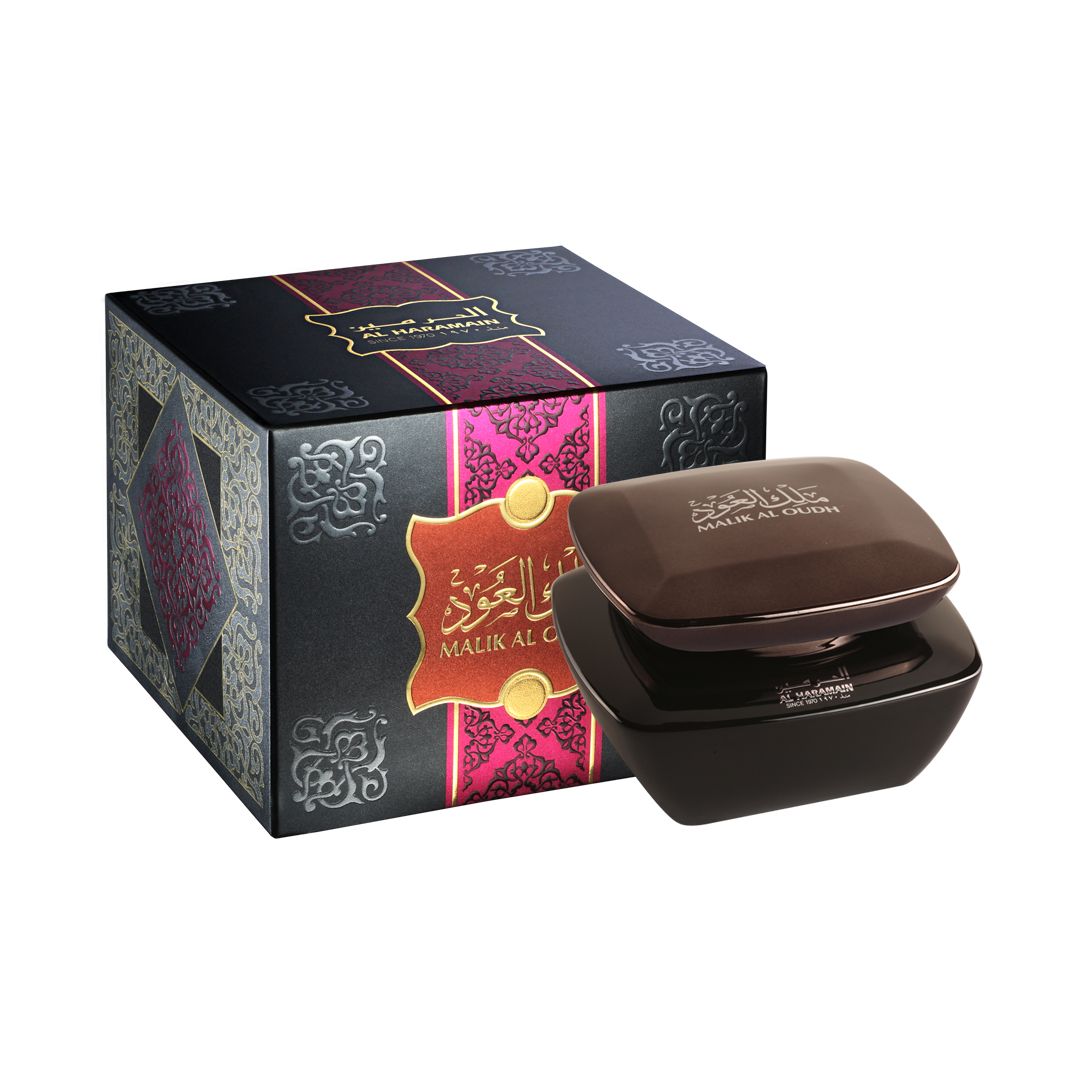 6291100131549.jpg Al Haramain Malik Al Oudh U Solid Concentrated Perfume 75 gr - Image 1