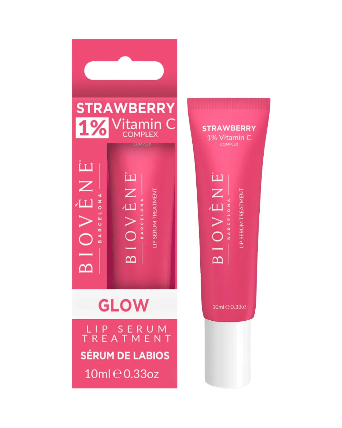 8436575095639.webp Biovene Glow 1% Vitamin C Complex Lip Balm Treatment Strawberry 10 ml - Image 1