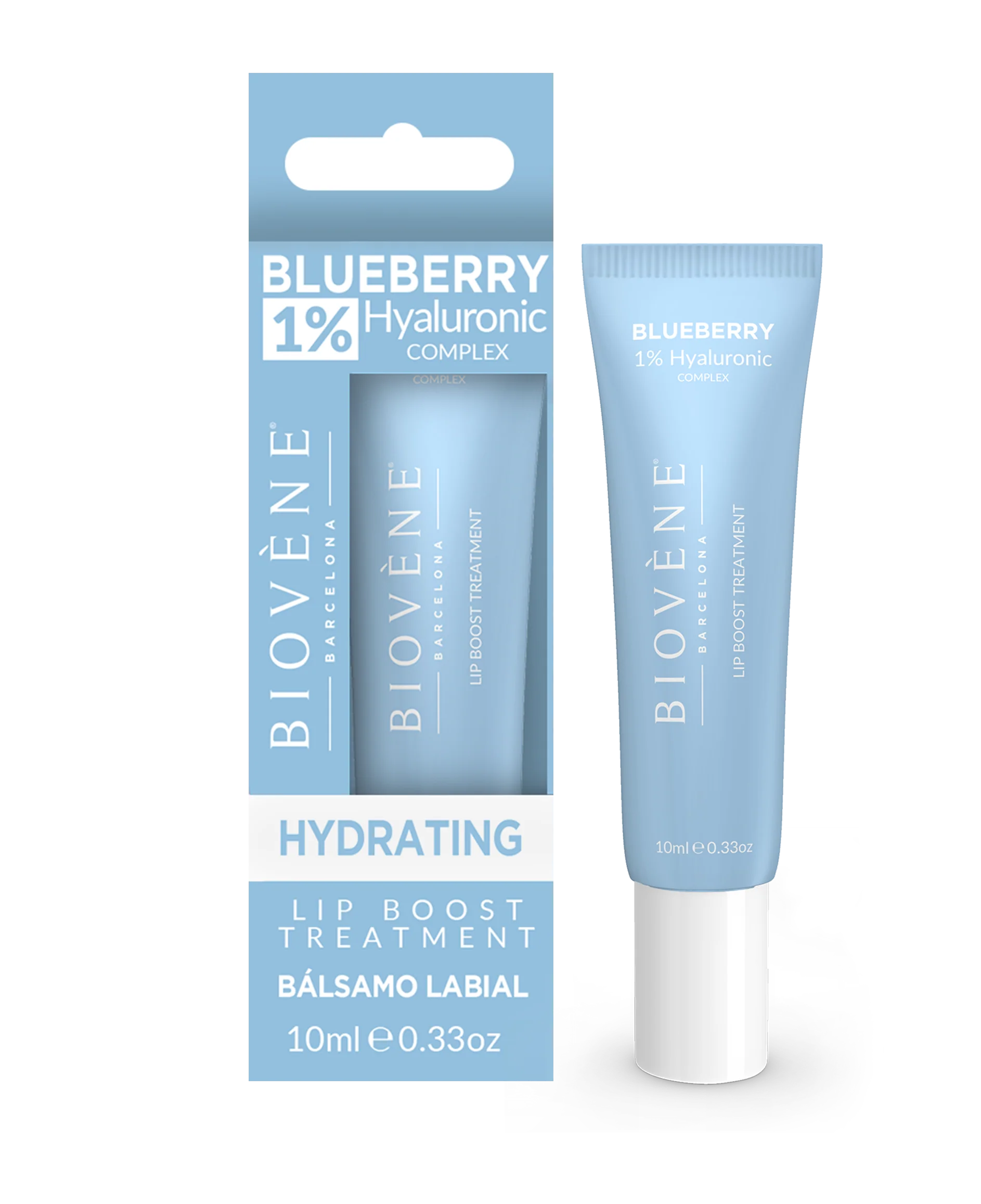 8436575095646.webp Biovene Hydrating 1% Hyaluronic Complex Lip Balm Treatment Blueberry 10 ml - Image 1