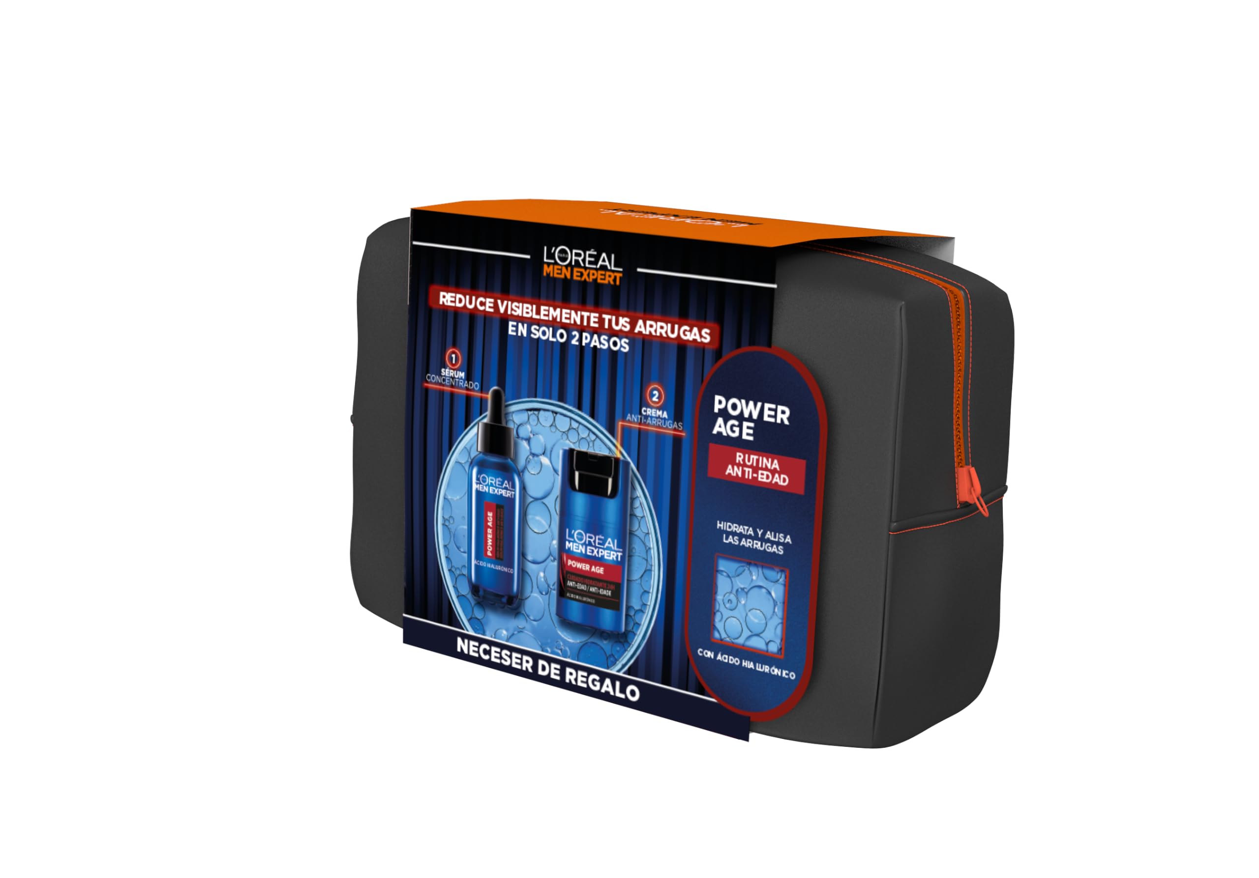 8445098549277.jpg L'ORÉAL PARIS MEN EXPERT POWER AGE CASE 3 pcs Concentrated serum + anti-wrinkle cream + toiletry bag - Image 1