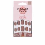 ELEGANT TOUCH POLISHED COLOUR 24 nails with glue oval #mink nude