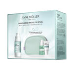 ANNE MÖLLER BLOCKAGE RITUAL MOISTURIZING AND FILLING EFFECT SET Serum 30 ml + Cream/Mask 15 ml + Cleansing Gel 50 ml + Toiletry Bag