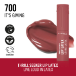 RIMMEL LONDON THRILL SEEKER LIP LATEX lip gloss #700-It's Giving 6 ml