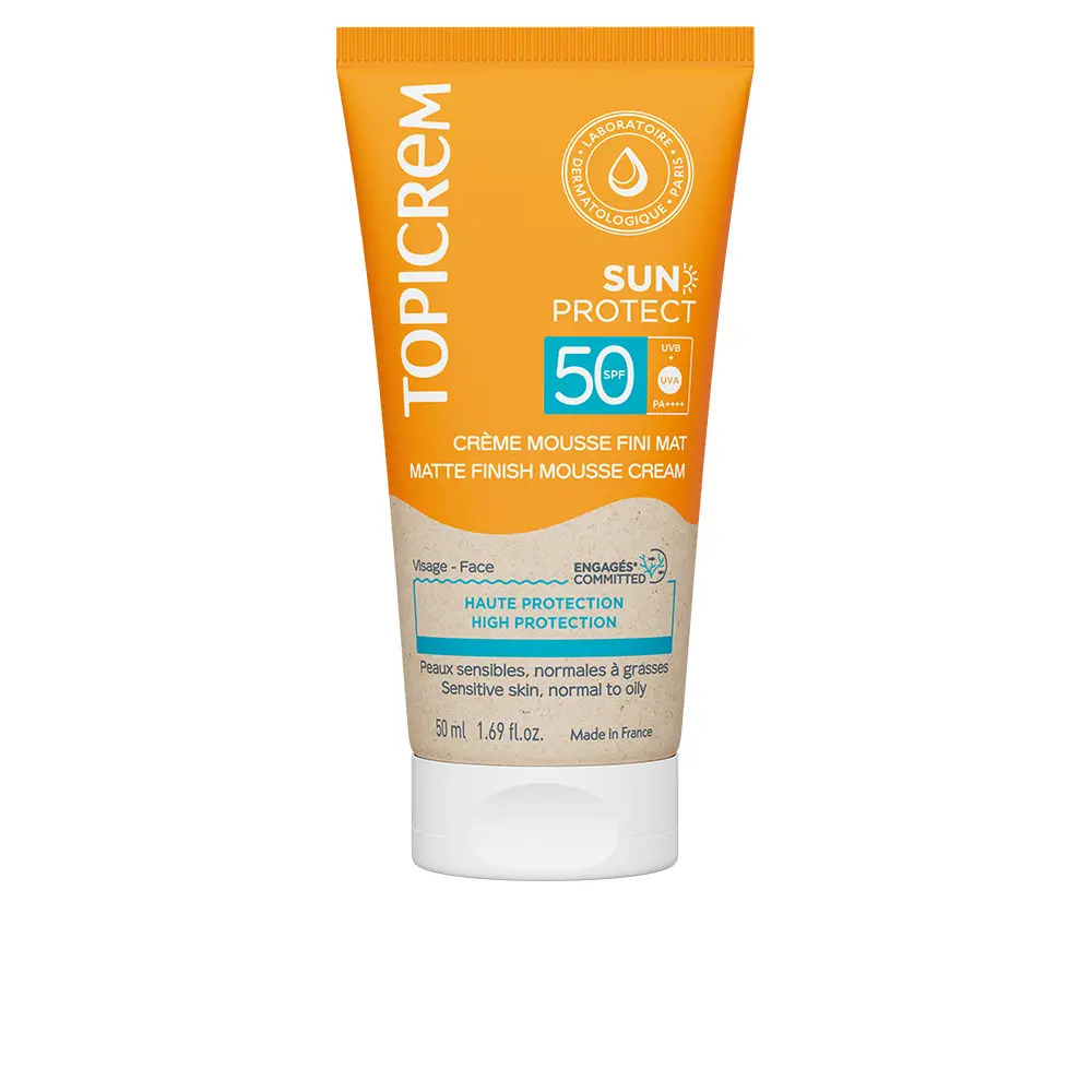 3700281705911.webp TOPICREM SUN PROTECT matte finish mousse-cream SPF50+ 50 ml - Image 1