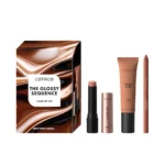 CATRICE THE GLOSSY SEQUENCE CASE 3 pcs Lip balm #040-Toffee Touched + Lip liner #040-Latte Lines + Lip gloss #010-Bare Ambition