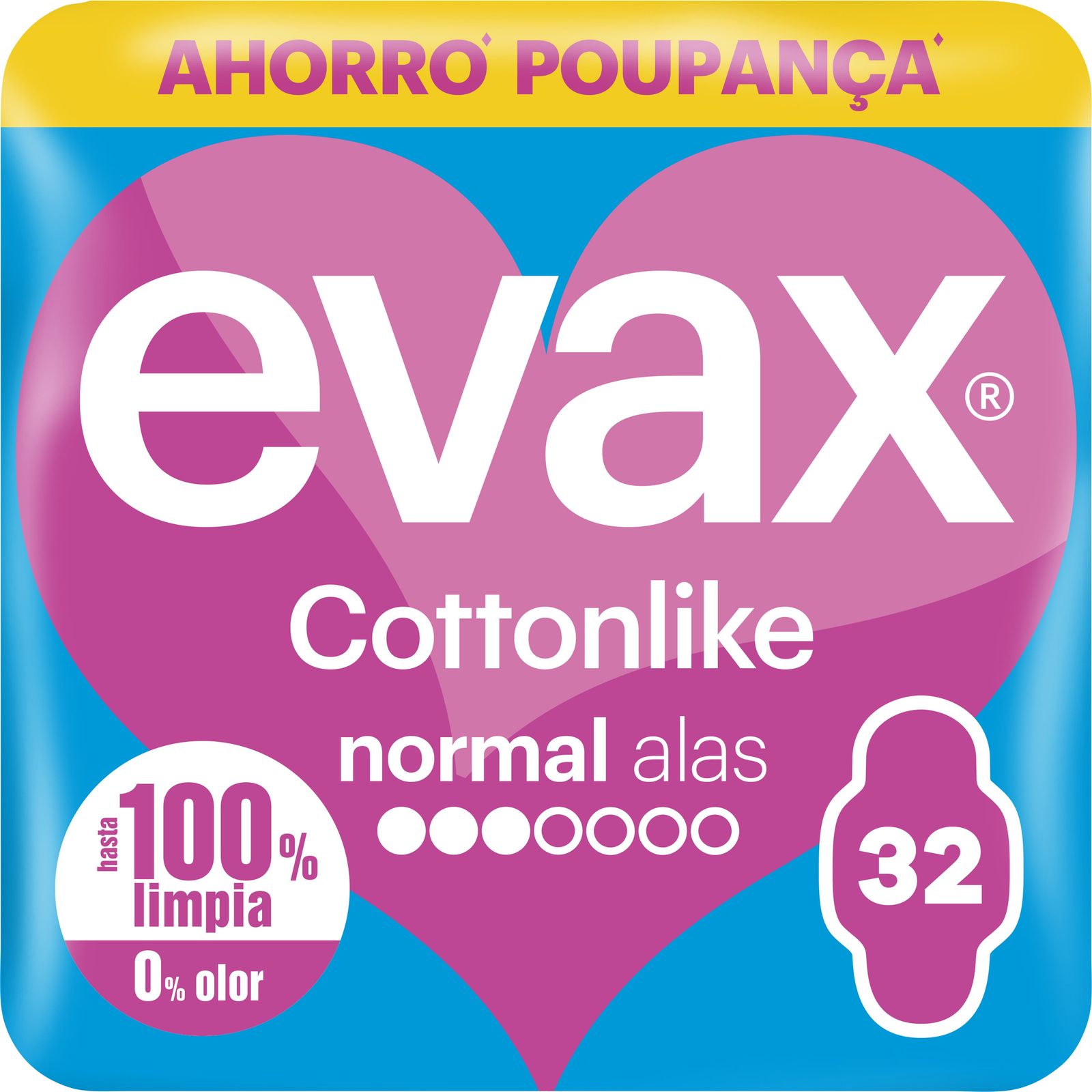 8006540429457.jpg EVAX EVAX COTTONLIKE normal pads wings 32 u - Image 1