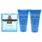 VERSACE EAU FRAICHE MAN 3-piece set Eau de Toilette spray 50ml + Shower gel 50ml + Aftershave balm 50ml