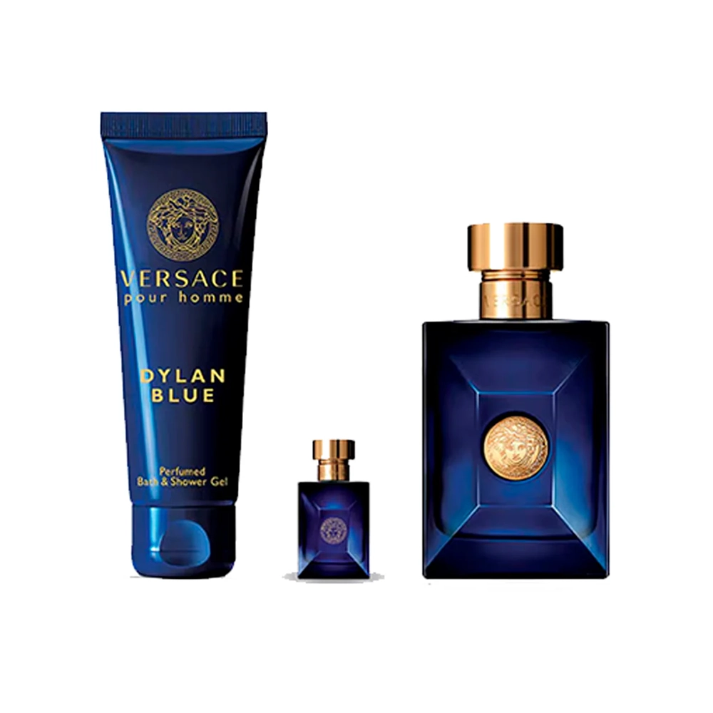 8011003907007 VERSACE DYLAN BLUE 3-piece set Eau de Toilette spray 100 ml + Shower gel 150 ml + Eau de Toilette 5 ml