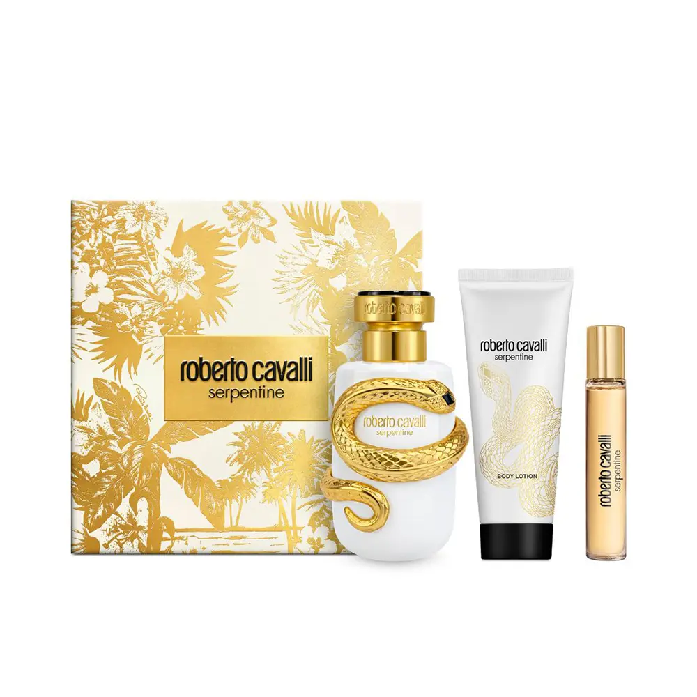 8056860216503.webp ROBERTO CAVALLI SERPENTINE PERFUME SET OF 3 pieces Eau de Parfum spray 100ml + Body lotion 100ml + Eau de Parfum spray 7.5ml - Image 1