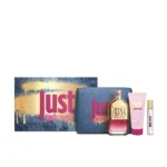 ROBERTO CAVALLI JUST CAVALLI FOR HER CASE 4 pcs Eau de Toilette spray 90ml + Body lotion 100ml + Eau de Toilette spray 15ml + Toiletry bag