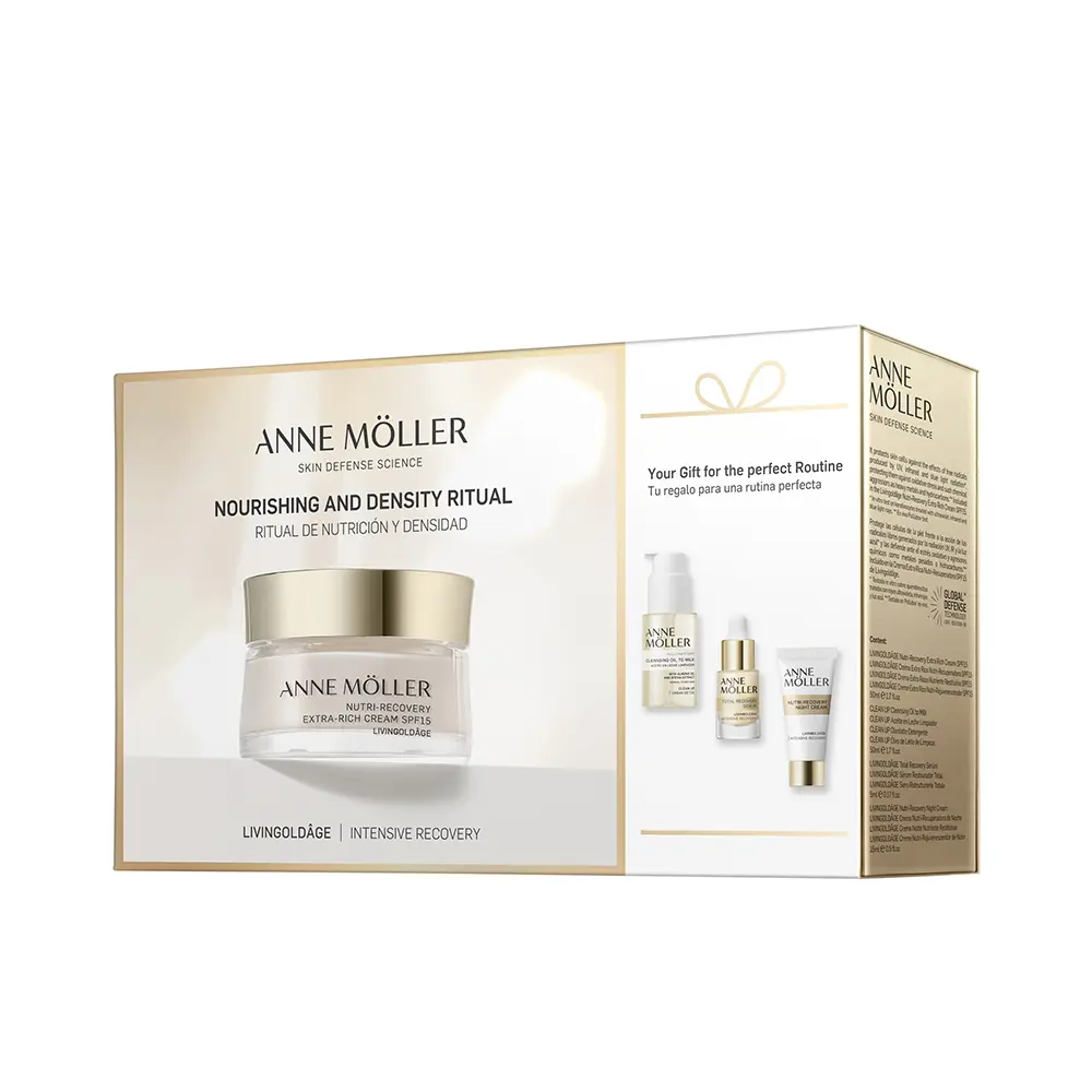 8059306004085.webp ANNE MÖLLER LIVINGOLDÂGE EXTRA RICH NUTRI-RECOVERY CREAM SPF15 σετ SPF15 Cream 50 ml + Night Cream 15 ml + Serum 5 ml + Oil-in-Milk Cleanser 50 ml
