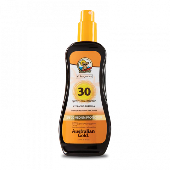 0054402730652 Australian Gold Hydrating Spray Oil Sunscreen SPF30 With Carrot Oil 237 ml - Image 1